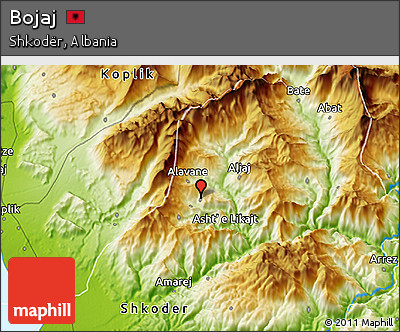 Physical 3D Map of Bojaj