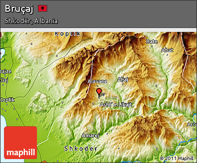 Physical 3D Map of Bruçaj