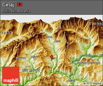 Physical 3D Map of Celaj