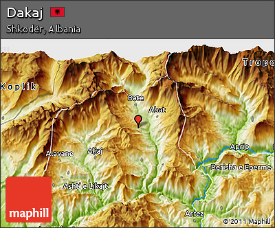Physical 3D Map of Dakaj