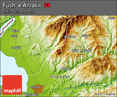 Physical 3D Map of Fush' E Arrasit