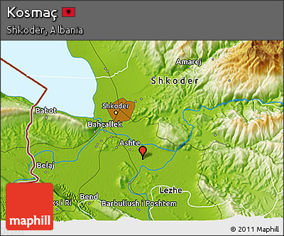 Physical 3D Map of Kosmaç