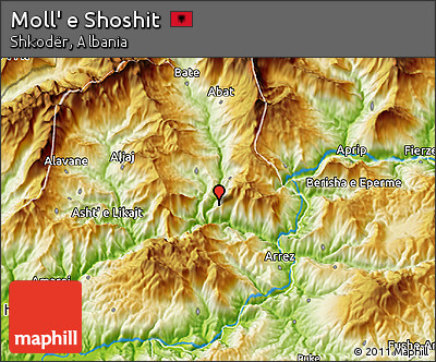 Physical 3D Map of Moll' E Shoshit