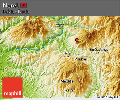 Physical 3D Map of Narel