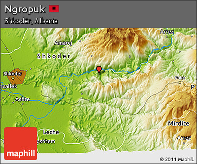 Physical 3D Map of Ngropuk