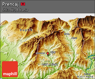 Physical 3D Map of Prencaj