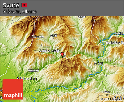 Physical 3D Map of Svutë