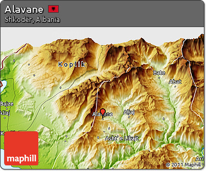 Physical 3D Map of Alavane