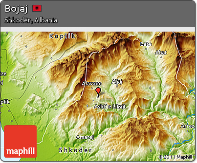 Physical 3D Map of Bojaj