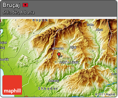 Physical 3D Map of Bruçaj