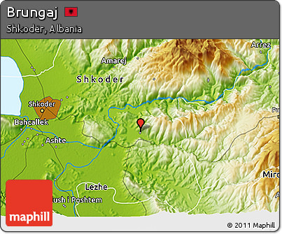 Physical 3D Map of Brungaj
