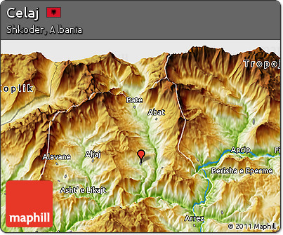 Physical 3D Map of Celaj