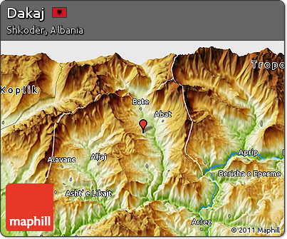 Physical 3D Map of Dakaj