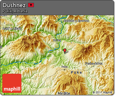 Physical 3D Map of Dushnez