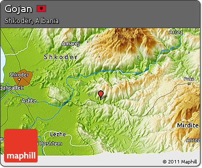 Physical 3D Map of Gojan