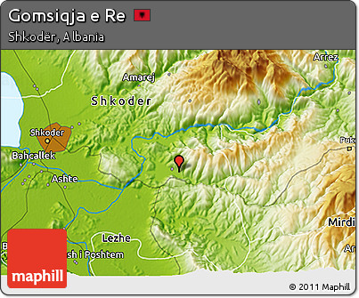 Physical 3D Map of Gomsiqja E Re