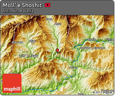 Physical 3D Map of Moll' E Shoshit