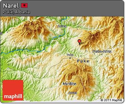Physical 3D Map of Narel