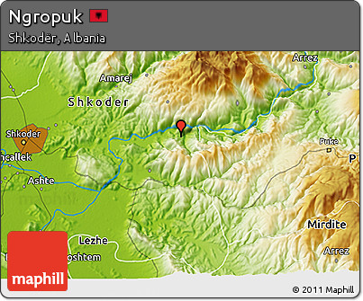 Physical 3D Map of Ngropuk