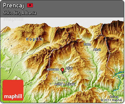 Physical 3D Map of Prencaj