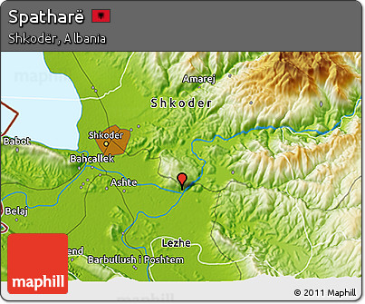 Physical 3D Map of Spatharë
