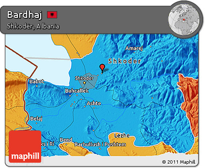 Political 3D Map of Bardhaj