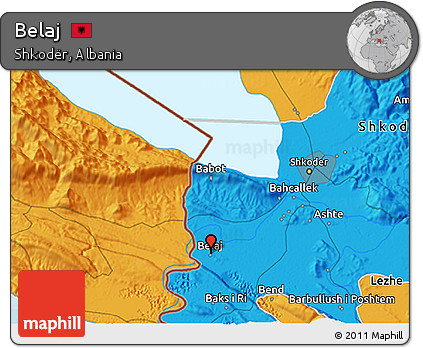 Political 3D Map of Belaj