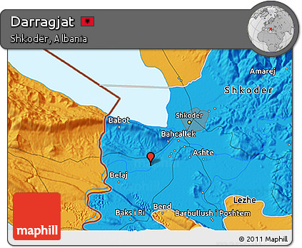 Political 3D Map of Darragjat