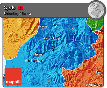 Political 3D Map of Gjols