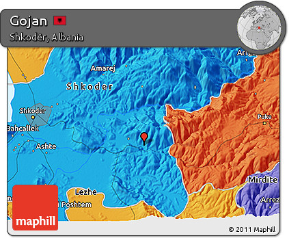 Political 3D Map of Gojan