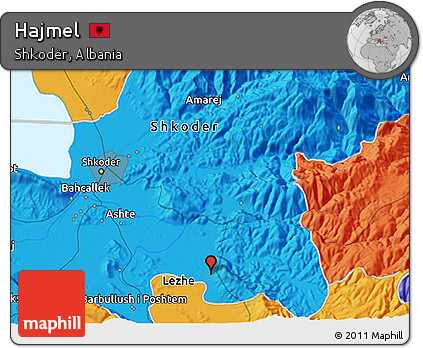 Political 3D Map of Hajmel