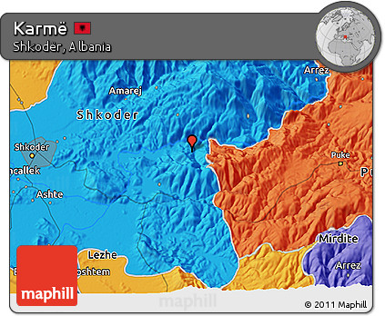 Political 3D Map of Karmë