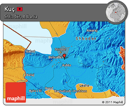 Political 3D Map of Kuç