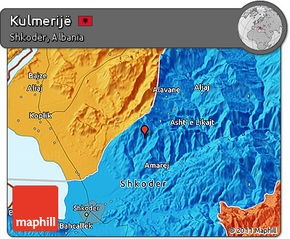 Political 3D Map of Kulmerijë