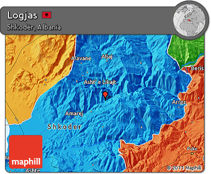Political 3D Map of Logjas
