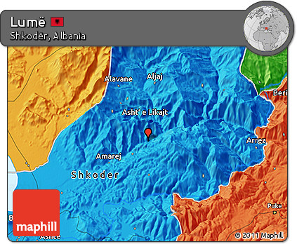 Political 3D Map of Lumë