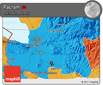 Political 3D Map of Paçram