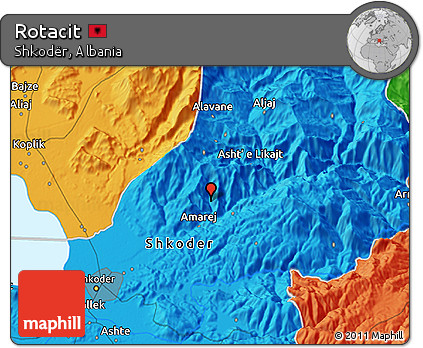 Political 3D Map of Rotacit