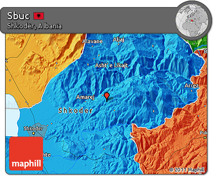 Political 3D Map of Sbuc