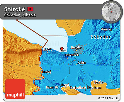 Political 3D Map of Shirokë