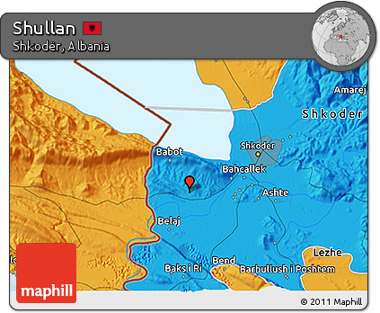 Political 3D Map of Shullan