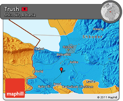 Political 3D Map of Trush