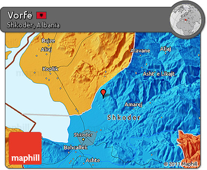 Political 3D Map of Vorfë