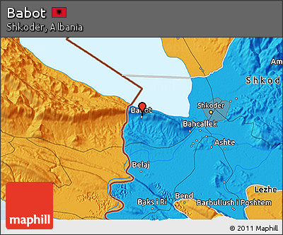 Political 3D Map of Babot