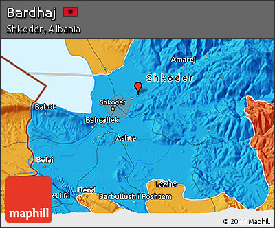 Political 3D Map of Bardhaj