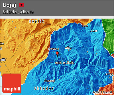 Political 3D Map of Bojaj