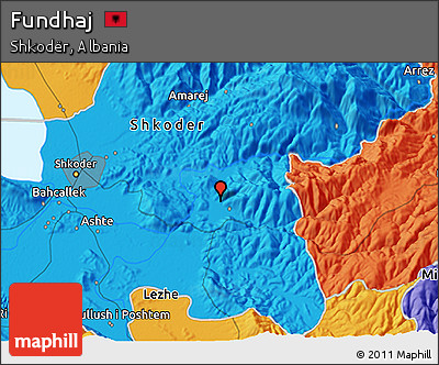 Political 3D Map of Fundhaj