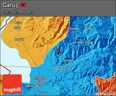 Political 3D Map of Garuç