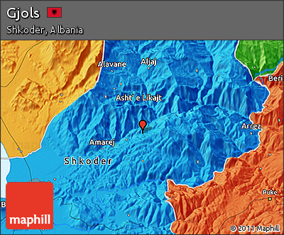 Political 3D Map of Gjols