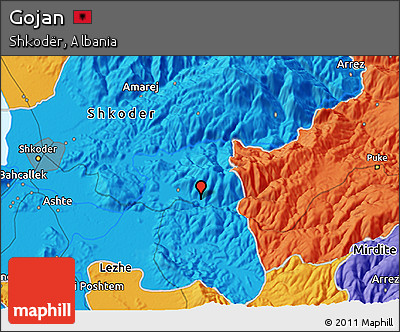Political 3D Map of Gojan